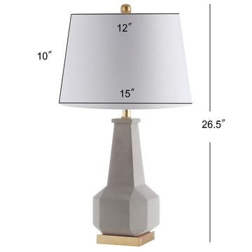 Ariel 26.5" Cement LED Table Lamp - JONATHAN Y
